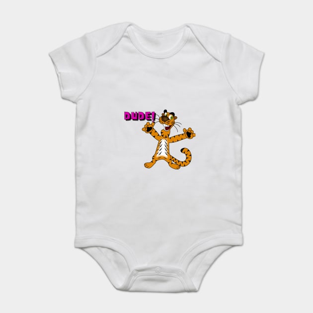 TIGER DUDE! - COMIN' AT YA! Baby Bodysuit by DZHotMess